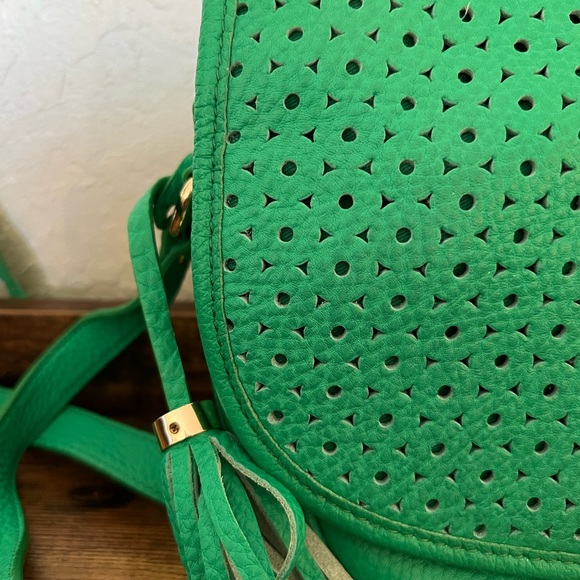 Isaac Mizrahi Green Leather Purse Bag - Picture 2 of 6